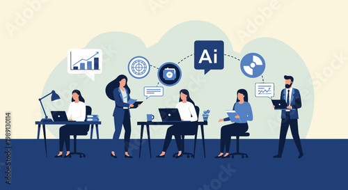 Business People Working Office.