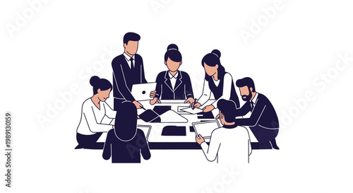 Business people in meeting.