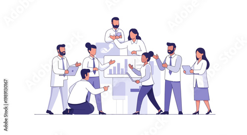 Business People Working Together Office.