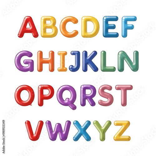 Multicolored Alphabet Letters in Plastic 5.