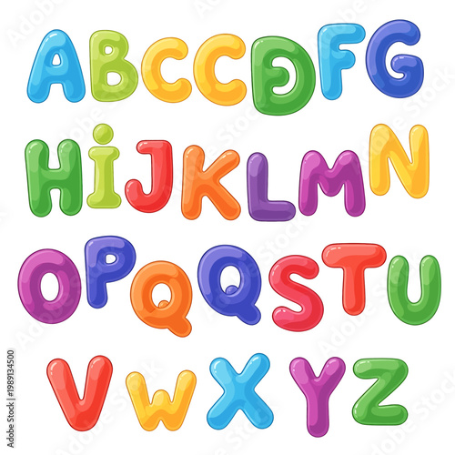 Colorful Alphabet Letters in Plastic 5.