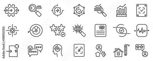 OKR banner vector illustration concept with icon of objective, key results, target, framework, benchmark, measurable, verifiable and OKR universe icon set