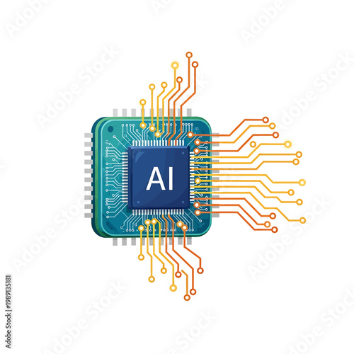 Artificial Intelligence Microchip Circuit Board 5.