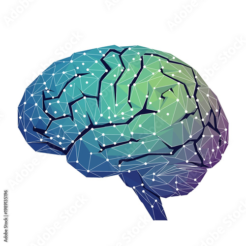 Brain with stars and connections.