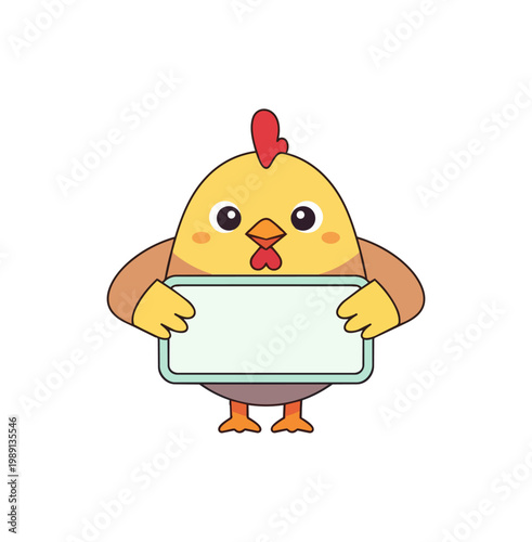 Farmer with chicken coop agricultural illustration