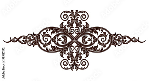 Intricate Ornate Design Element Illustration 1.