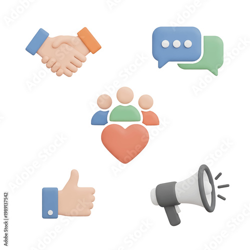 People Communication Teamwork Handshake Heart.