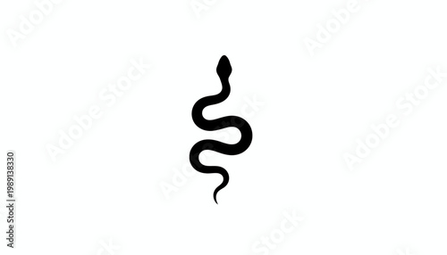 Black silhouette of a coiled snake on a white background.