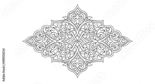 Intricate Ornate Design Element Pattern 1.