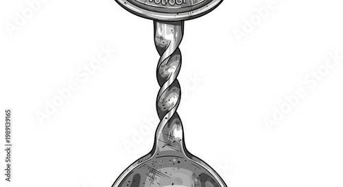 Antique Twisted Spoon with Ornate Handle