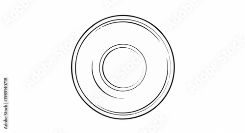 Minimalist concentric circles with a sketch-like appearance, creating a sense of movement