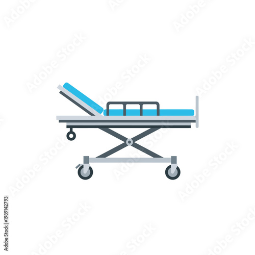 Hospital Stretcher Bed Illustration