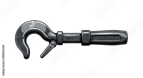 Industrial Lifting Hook with Handle - Heavy Duty Steel Equipment