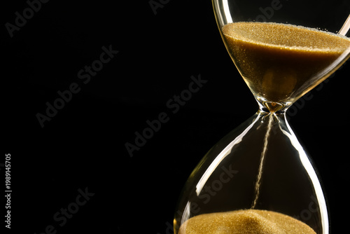 Crystal hourglass with yell...