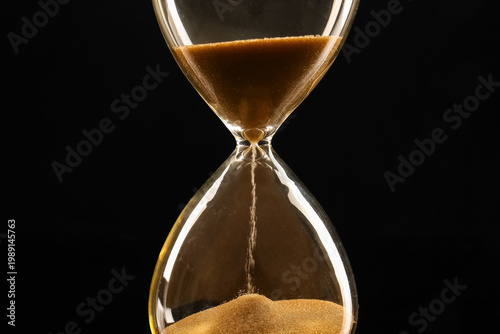 Crystal hourglass with yell...