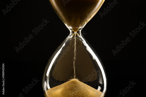 Crystal hourglass with yell...