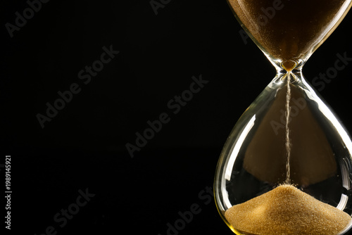 Crystal hourglass with yell...