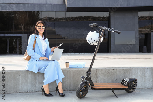 Young businesswoman working...