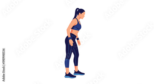 Athletic woman in fitness gear performing a deadlift exercise to strengthen her back and glute muscles.