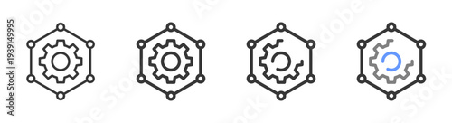 The Ultimate framework Styles with Variations Line of icon set vector illustration