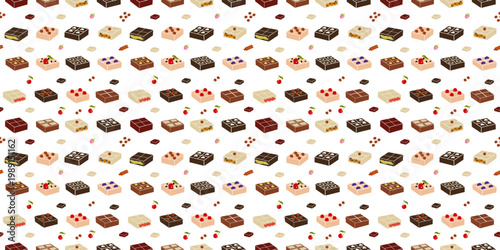 Chocolate sweets seamless pattern