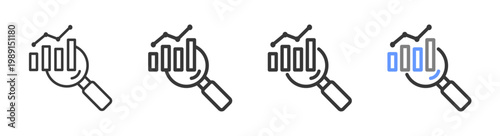 The Ultimate benchmark Styles with Variations Line of icon set vector illustration