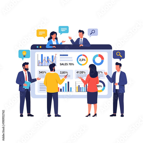 Business People Discussing Data Charts Graphs 4.