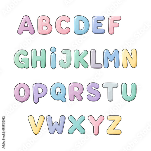 Colorful alphabet letters for kids 1.