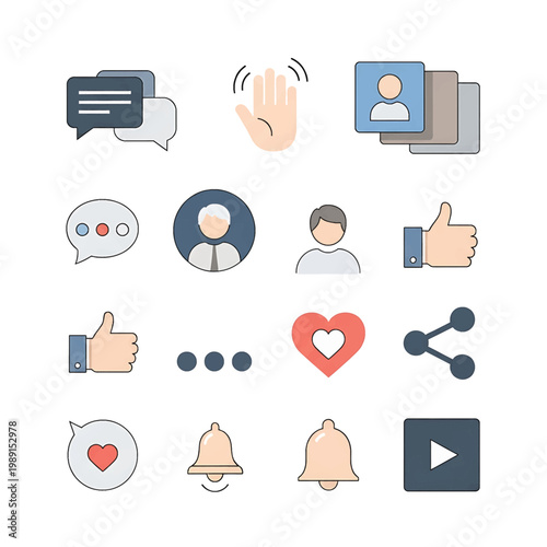 Social media icons and symbols 5.