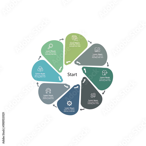 Colorful Infographic Template Design Elements.