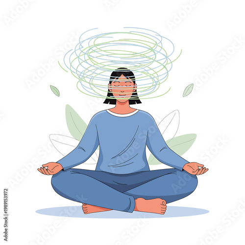 Woman Sitting in Meditation Posture 5.