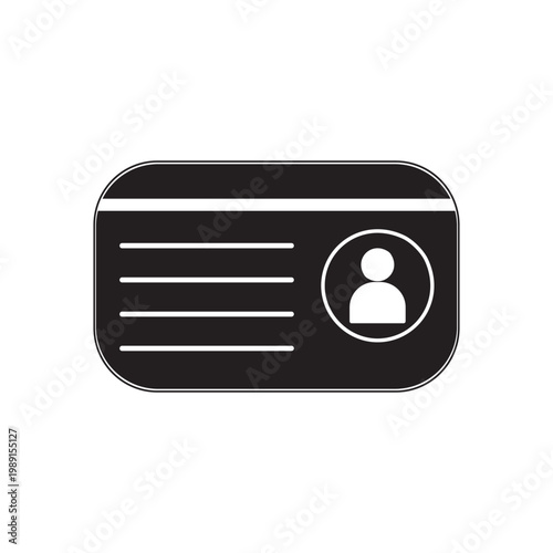 ID card illustration (driver's licenses or national ID cards) Ideal for concepts like identification, authentication, or personal record
