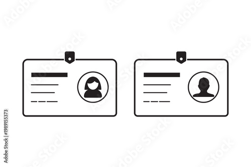 ID card illustration (driver's licenses or national ID cards with male and female avatars) Ideal for concepts like identification, authentication, or personal record
See less