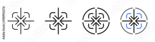 The Ultimate alignment Styles with Variations Line of icon set vector illustration