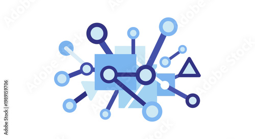 Blue Network Connection Technology.