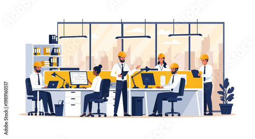 People Working in Office Space.