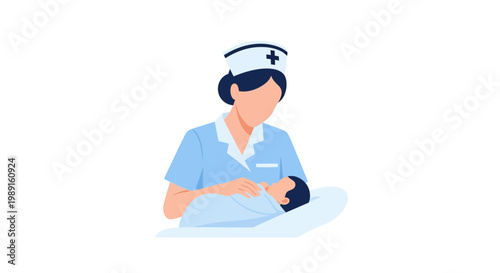 Nurse Caring For Patient.