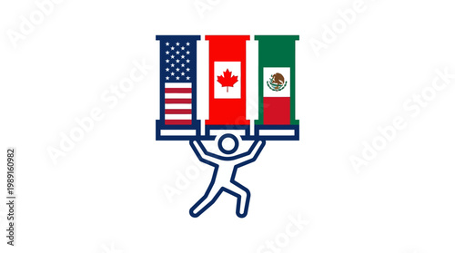 Symbolic Representation of International Trade and Economic Cooperation.