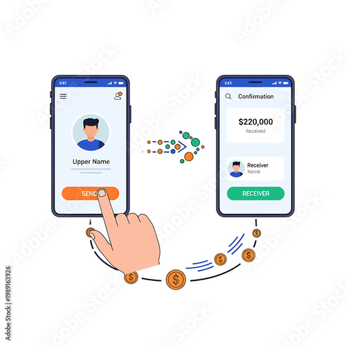 Mobile phone money transfer service.