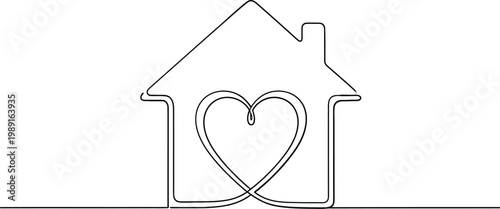 A house with a heart in the middle