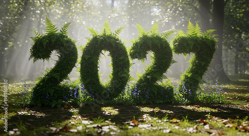 Green foliage 2027 in a forest leaves