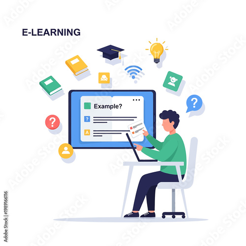 Man sitting at desk with laptop 2.