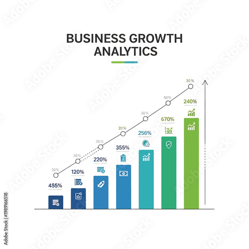 Business growth analytics graph chart 1.