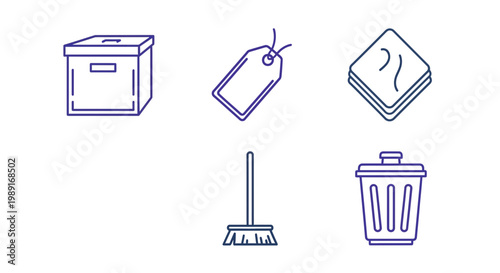 Hygiene and sanitation icons set featuring hand sanitizer and towel illustration