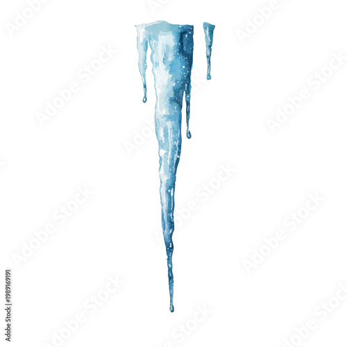 A single large icicle melting slowly.