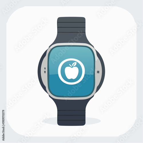 Apple Watch smartwatch with app icon.
