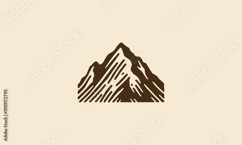 hand draw mountain logo