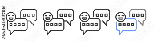 The Ultimate feedback Styles with Variations Line of icon set vector illustration