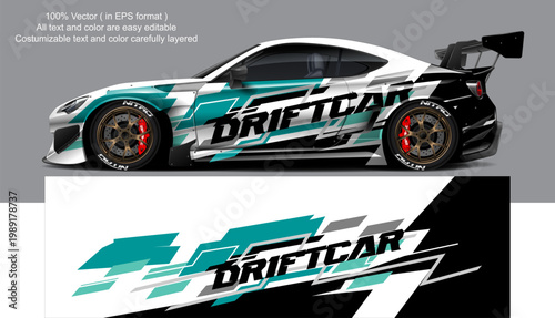 car livery graphic vector. abstract grunge background design for vehicle vinyl wrap and car branding