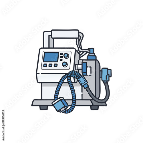 Modern Medical Ventilator Device for Critical Care and Respiratory Support
